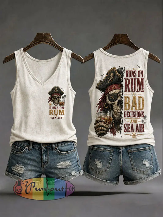 Women's 'Runs On Rum, Bad Decisions, And Sea Air' Vests