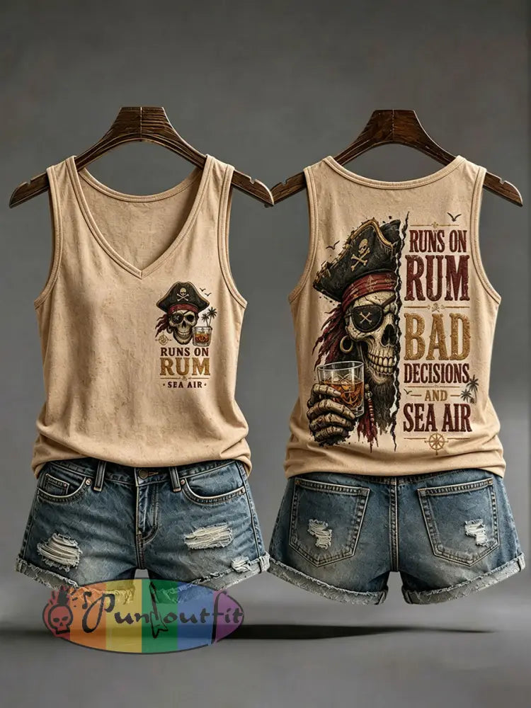 Women's 'Runs On Rum, Bad Decisions, And Sea Air' Vests