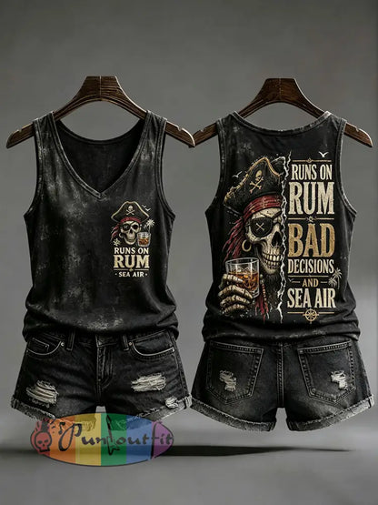Women's 'Runs On Rum, Bad Decisions, And Sea Air' Vests