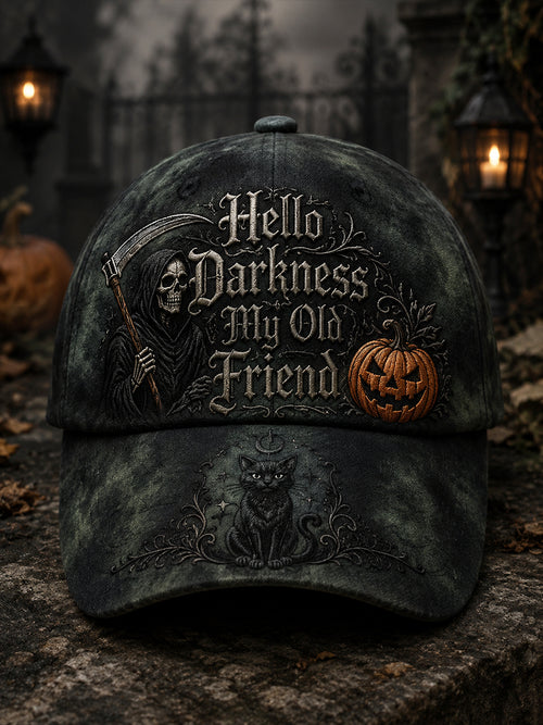 Unisex Hello Darkness My Old Friend Print Cap