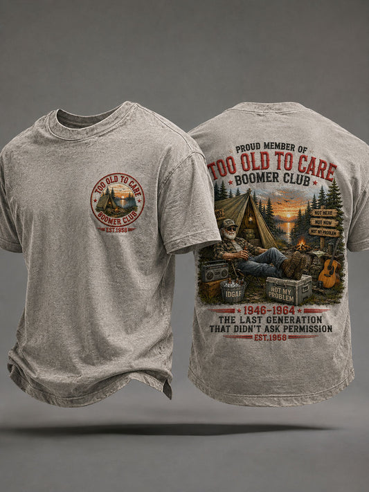 Men's 'Proud Member Of Too Old To Care Boomer Club' T-Shirts