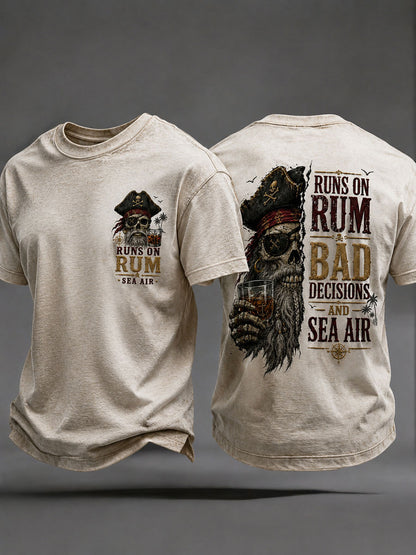 Men's 'Runs On Rum, Bad Decisions, And Sea Air' T-Shirts