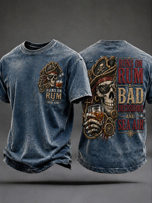 Men's 'Runs On Rum, Bad Decisions, And Sea Air' T-Shirts