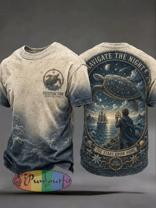 Men's "Navigate the Night, the Stars Know Home" T-shirts