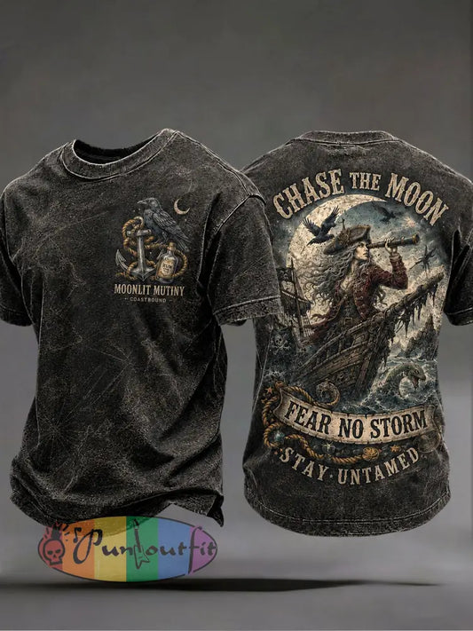 Men's "chase the moon fear no storm" T-shirts