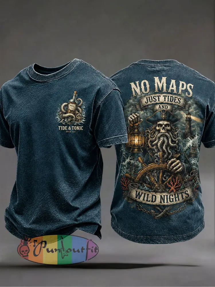 Men's "No Maps Just Tides and Wild Nights" T-shirts