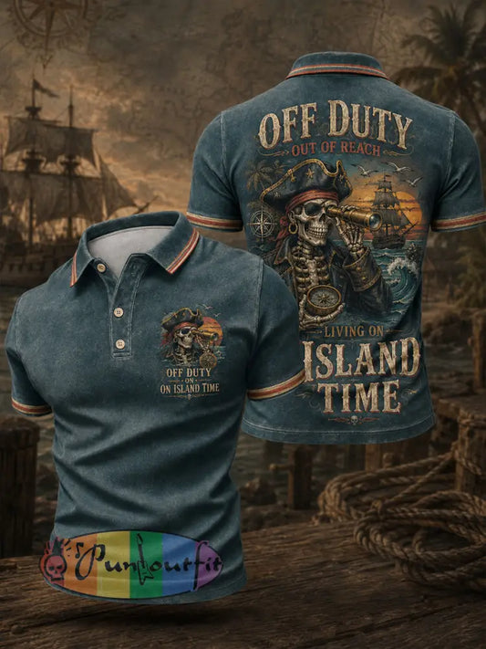 Men's "OFF DUTY OUT OF REACH LIVING ON ISLAND TIME" Tops