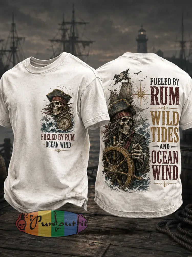 MEN'S "FUELED BY RUM WILD TIDES AND OCEAN WIND" TOPS