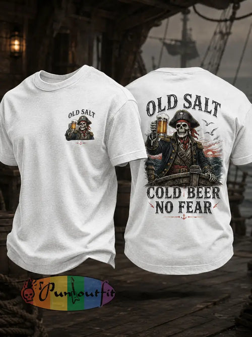 Men's "Old Salt Cold Beer No Fear" T-shirts