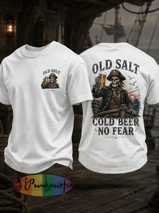 Men's "Old Salt Cold Beer No Fear" T-shirts