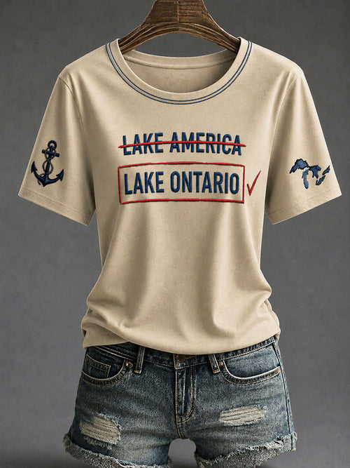 Women's Lake Ontario Not Lake America T-shirt