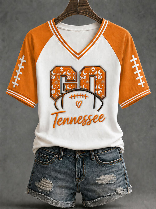 Women's Game Day Football Print Casual T-Shirt