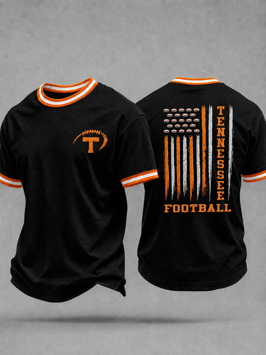 Men's Tennessee Football Print Casual T-Shirt