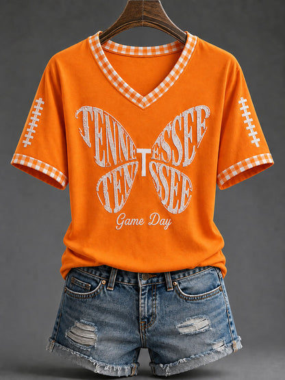 Women's Tennessee Football Casual Printed T-shirt