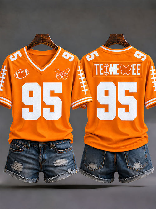 Women's Game Day Football Printed Casual T-Shirt