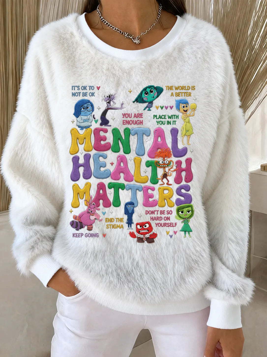 Women's Mental Health&Suicide Prevention Awareness Print Sweatershirt