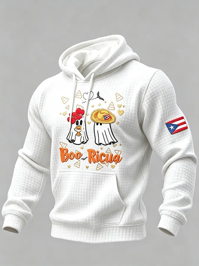 🎃Men'S Puerto Rico Halloween casual print hoodie