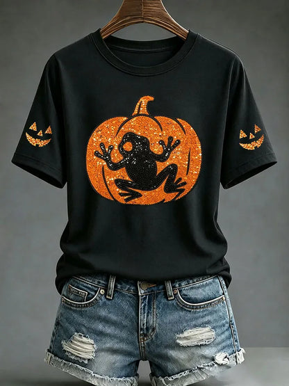 🎃Women's Casual BOOricua Halloween Print Short-Sleeve T-Shirt