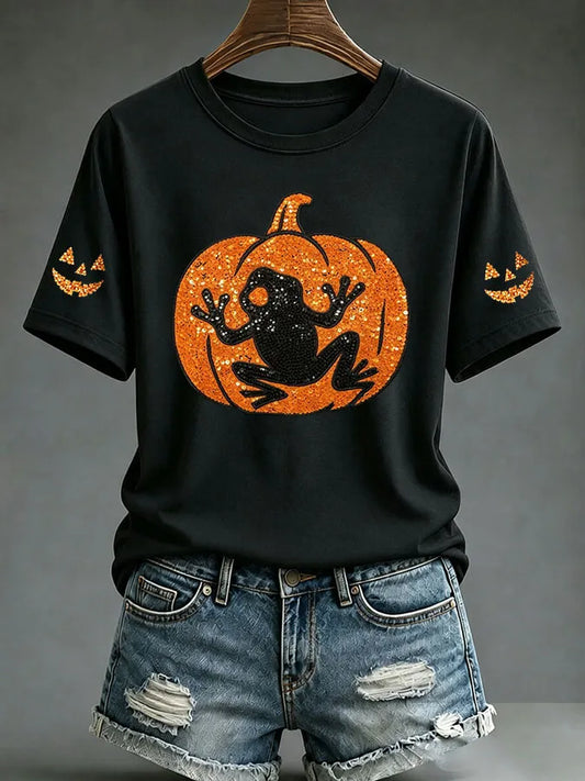 🎃Women's Casual BOOricua Halloween Print Short-Sleeve T-Shirt