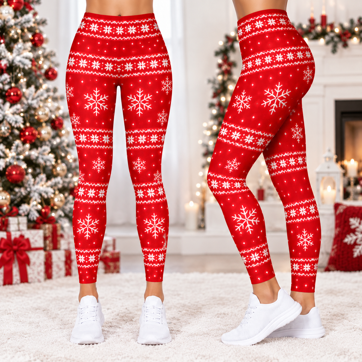 Funny Christmas Hoodie & Leggings Set – Festive Snowflake Outfit