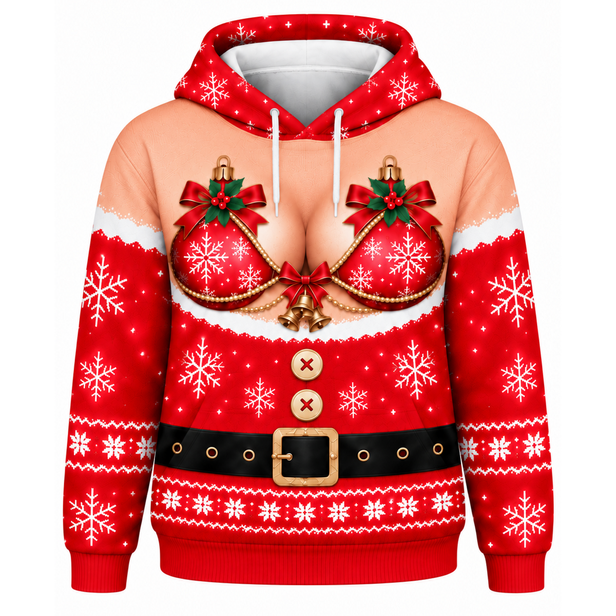 Funny Christmas Hoodie & Leggings Set – Festive Snowflake Outfit