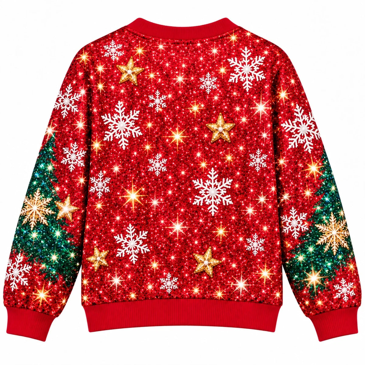 Women’s Funny Christmas Ugly Sweater – Sparkling Santa Corset Illusion Holiday Party Pullover