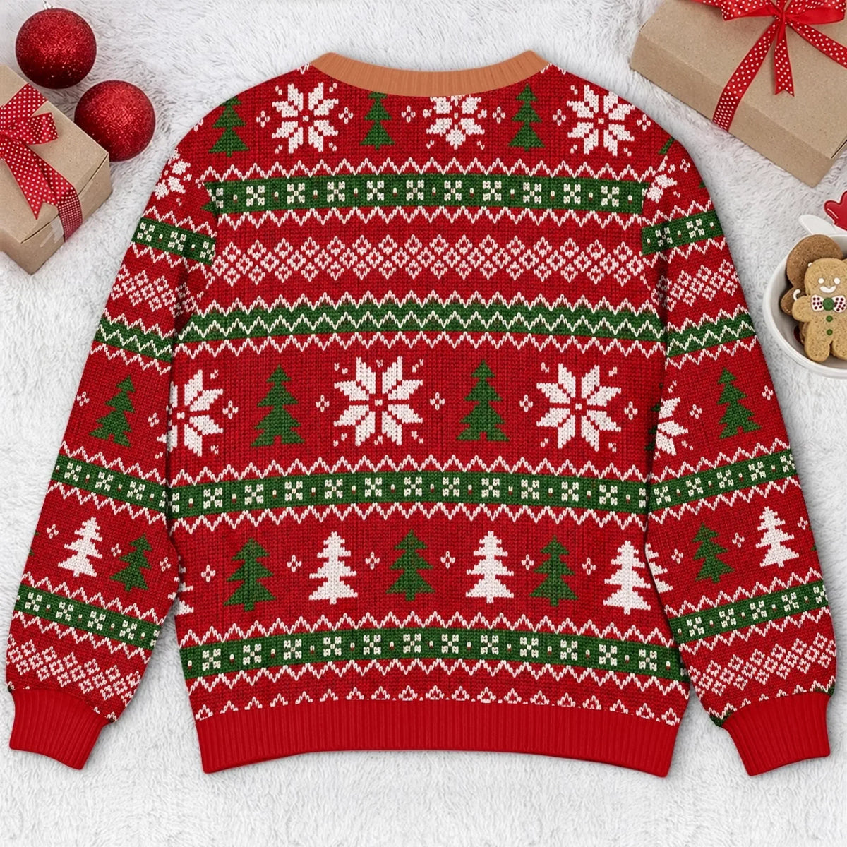 Funny Christmas Fake-Out Sweater – Playful Holiday Illusion Knit