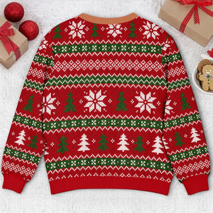 Funny Christmas Fake-Out Sweater – Playful Holiday Illusion Knit