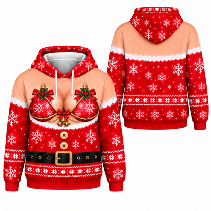 Funny Christmas Hoodie & Leggings Set – Festive Snowflake Outfit