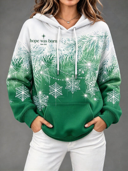 Women's Winter Snowflake-Themed "Faith" Sweatshirt