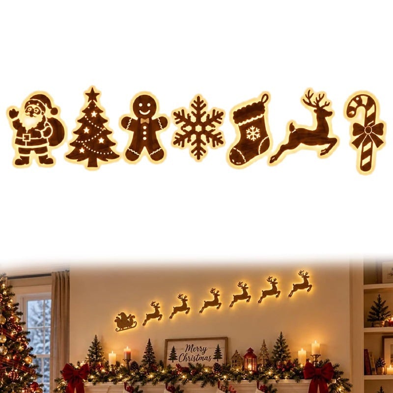 🎄 LED Reindeer Wall Decorations - ✨Festive Christmas Lighting
