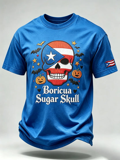 🎃Men's Halloween in Puerto Rico Print Short-Sleeve T-Shirt