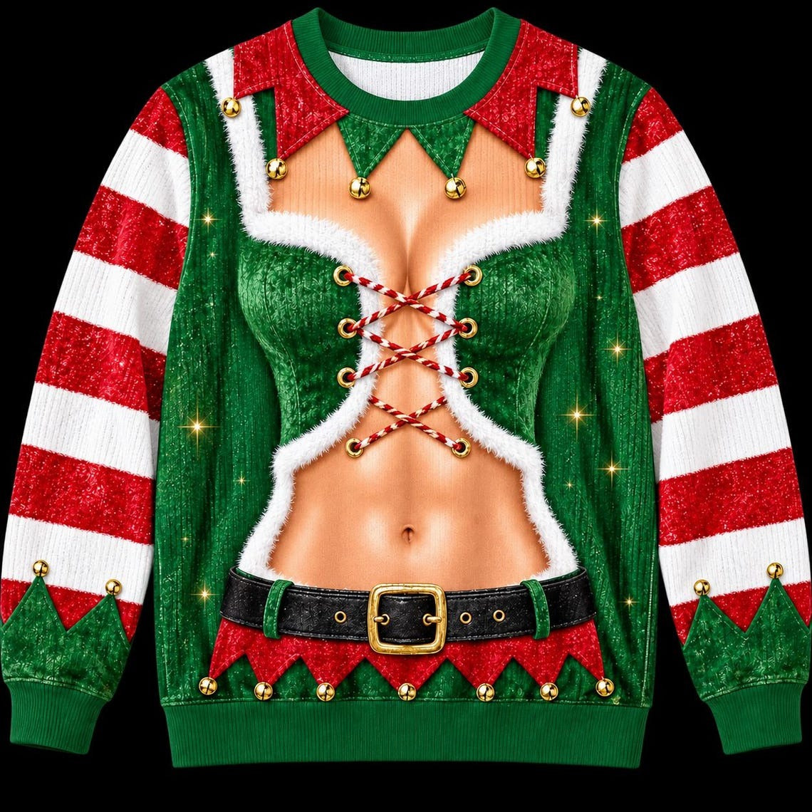 Funny Ugly Christmas Sweater, Novelty Holiday Sweatshirt, Festive Party Outfit