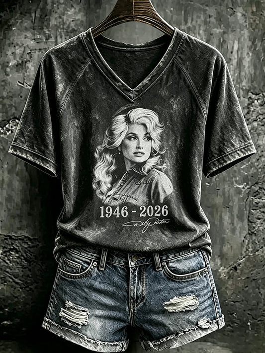 Women's Rip Dolly Parton Printed T-shirt