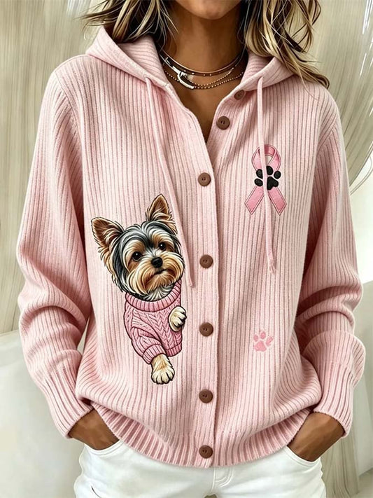Women'S Casual Maple Leaf Knit Cardigan