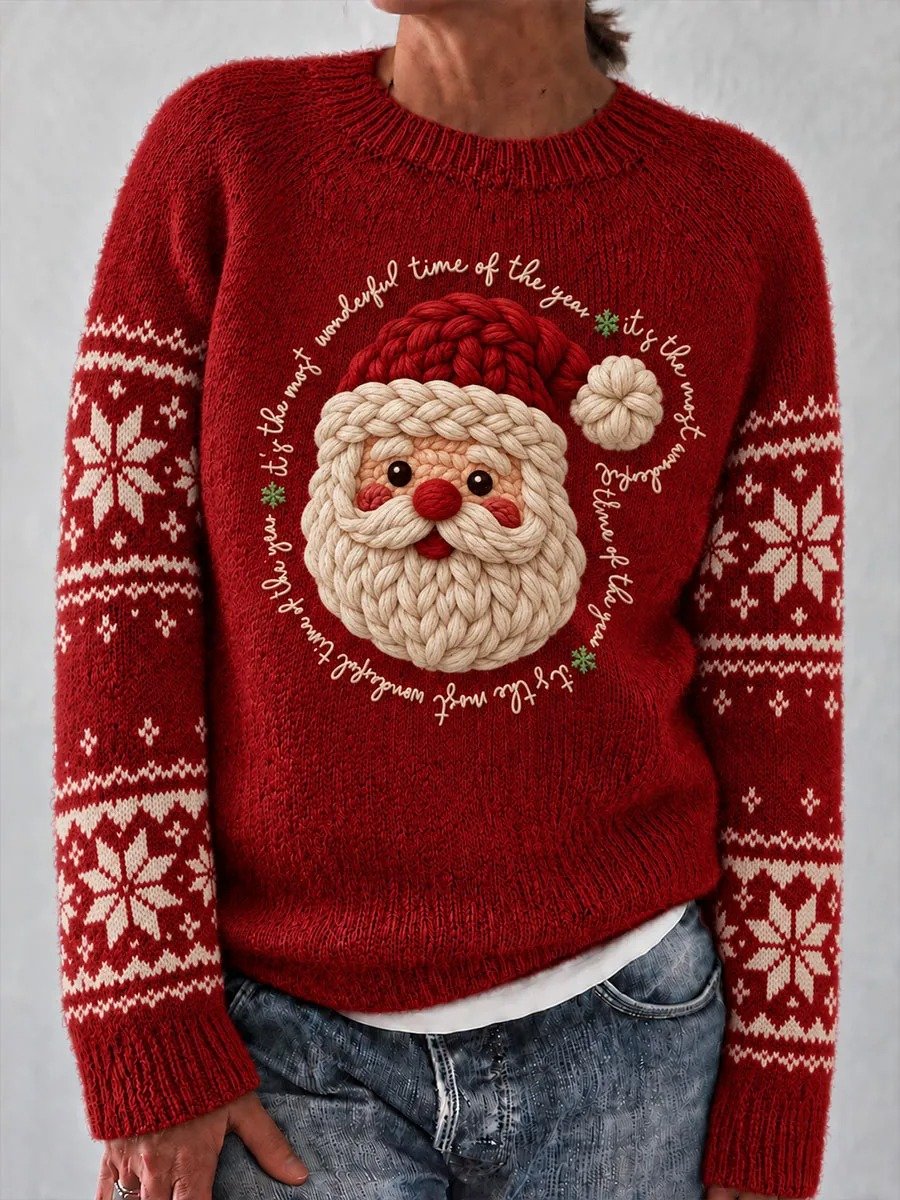 Women's Casual Christmas Print Long-Sleeve Sweatshirt