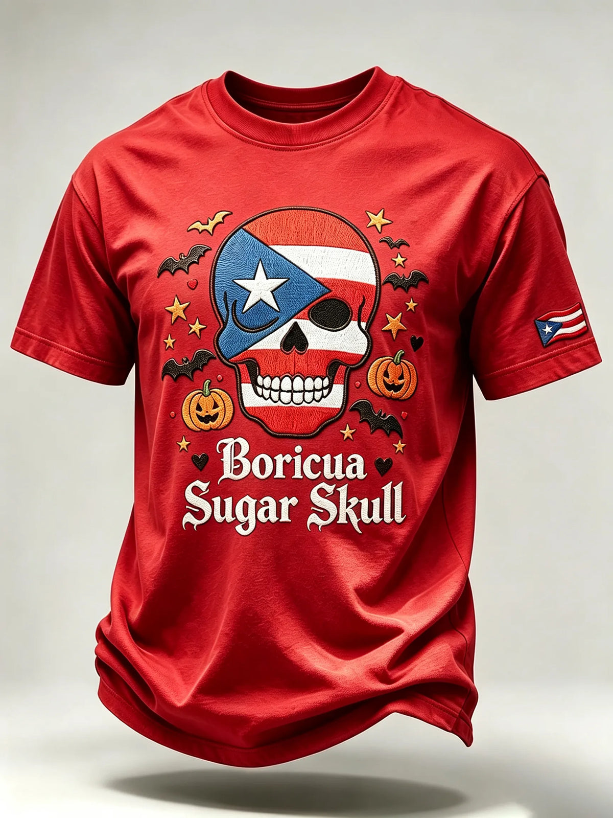 🎃Men's Halloween in Puerto Rico Print Short-Sleeve T-Shirt