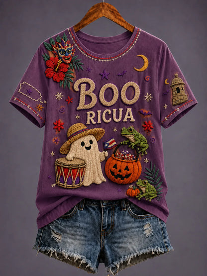 🎃Women's Puerto Rico Halloween Graphic T-shirt