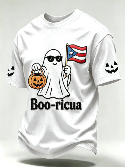 🎃Men's Halloween In Puerto Rico Print Short-Sleeve T-Shirt