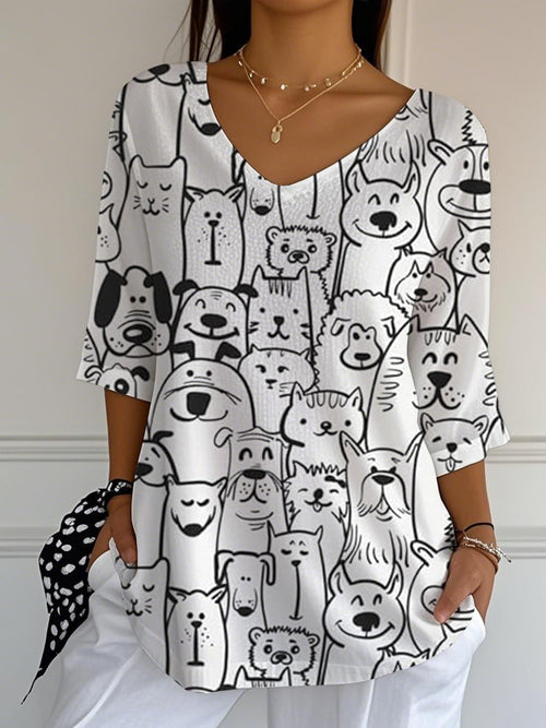 Women's Dod Love Print Casual T-Shirt