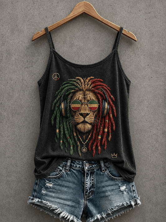Women's Reggae Inspired Print Casual Tank Top