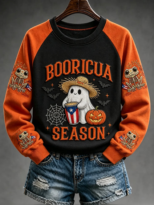 🎃Women’s Halloween in Puerto Rico  Printed Casual Sweatshirt