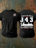 Men's 25th Anniversary 9/11 Memorial, 343 Hero Tribute Tee