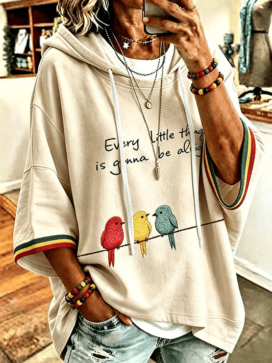 Women's Every Little Thing Is Gonna Be Alright Print Hoodie