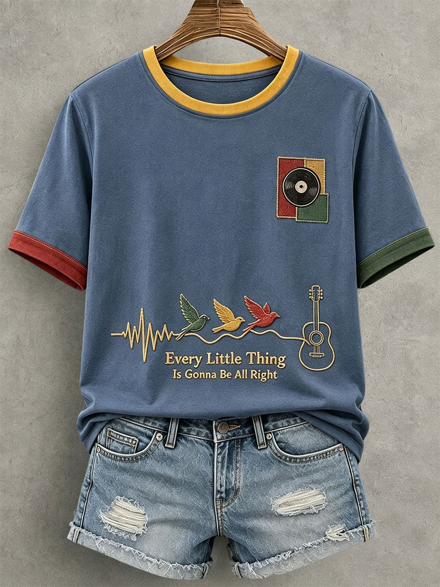 Women's Reggae Music Art Print Casual T-shirt
