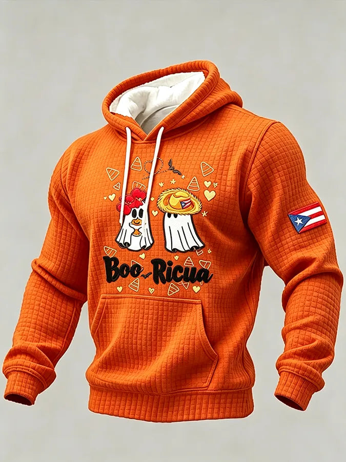 🎃Men'S Puerto Rico Halloween casual print hoodie