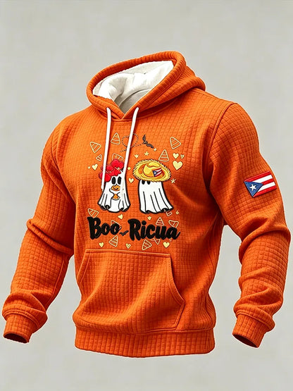 🎃Men'S Puerto Rico Halloween casual print hoodie