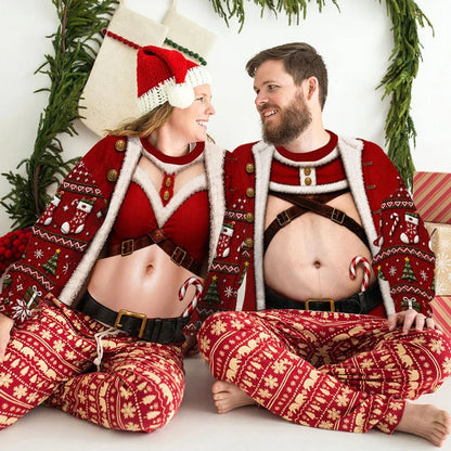 Personalized Santa Body Christmas Sweatshirt – Funny 3D Holiday Ugly Sweater, Unisex Christmas Gift