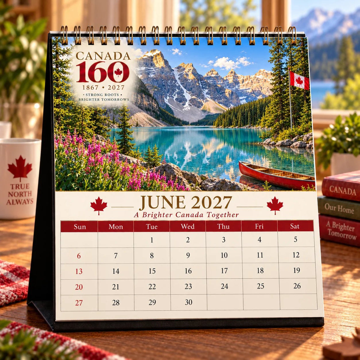 🍁Canada 160th Anniversary 2027 Desktop Calendar — A Year Across the True North📅
