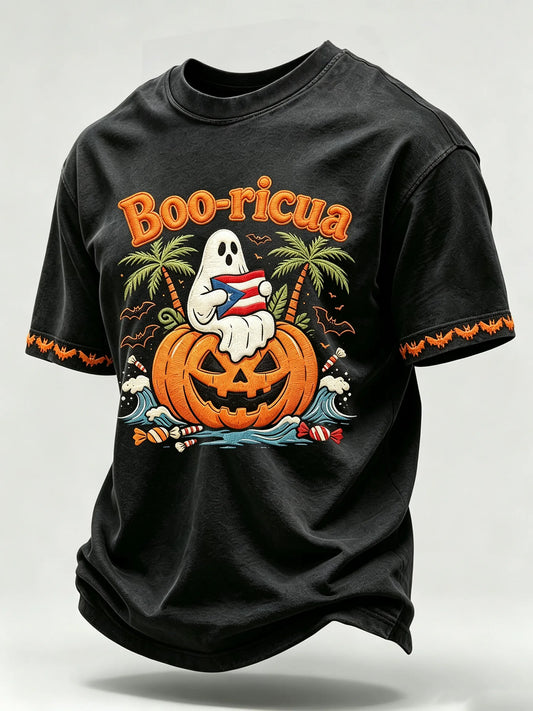🎃Men's Halloween In Puerto Rico Print T-Shirt